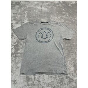 Volcom Shirt Men's Small Gray Graphic Logo Crew Neck Short Sleeve Stretch‎ EUC